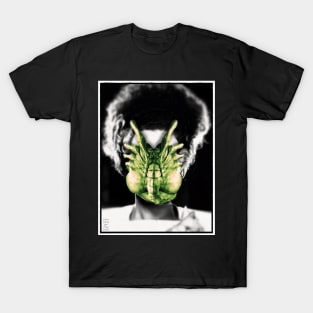 Bride of Frankenstein with Alien Hugger T-Shirt